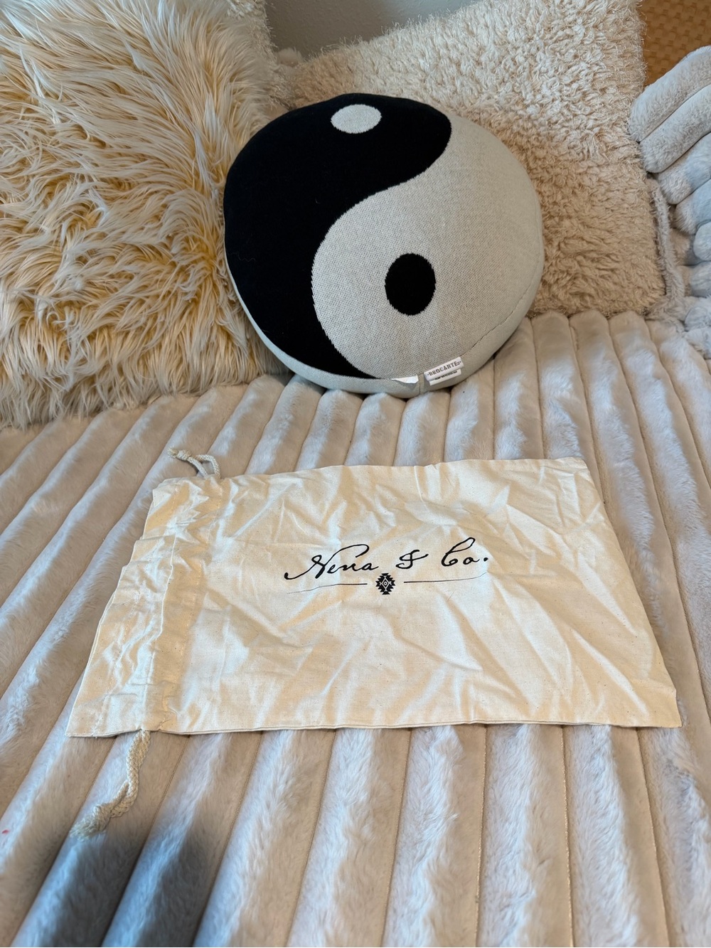 Nena and company White Drawstring Dust Bag